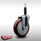 Service Caster 5'' SS Maroon Poly Wheel Swivel 3/4'' Expanding Stem Caster SCC-SSEX20S514-PPUB-MRN-34 - alternate 4